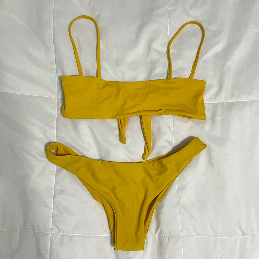 Yellow Zaful bikini set